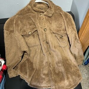 Cozy Brown Faux Fur Jacket